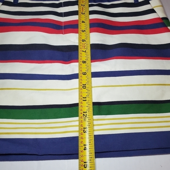 J Crew skirt with pockets multi-stripe mini Sz 2 - Picture 7 of 9